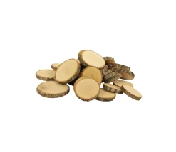Tout Pour le Jeu 50 à 80 grosses Rondelles en bois brut avec écorce - 1 kg