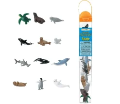 Tout Pour le Jeu 12 Animaux bébés animaux marins dans un tube de rangement