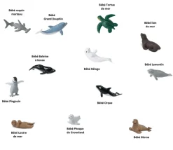 Tout Pour le Jeu 12 Animaux bébés animaux marins dans un tube de rangement