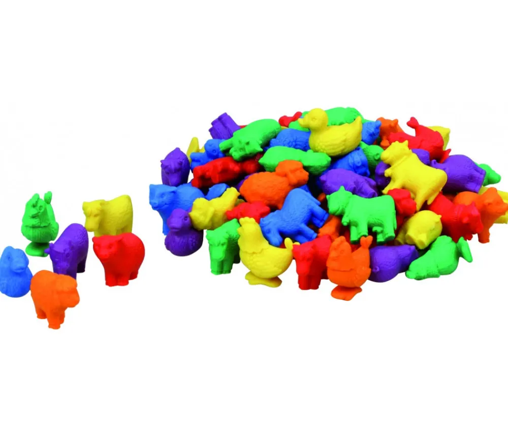 Tout Pour le Jeu 72 animaux de la ferme 3 cm- 6 couleurs
