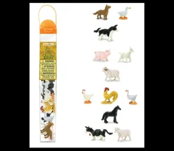 Tout Pour le Jeu 12 Animaux de la FERME figurines dans un tube de rangement 6 cm