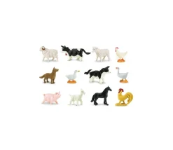 Tout Pour le Jeu 12 Animaux de la FERME figurines dans un tube de rangement 6 cm