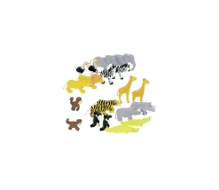 Tout Pour le Jeu 20 animaux Sauvages en bois avec couleurs