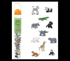 Tout Pour le Jeu 11 Animaux Sauvages ZOO dans un tube de rangement