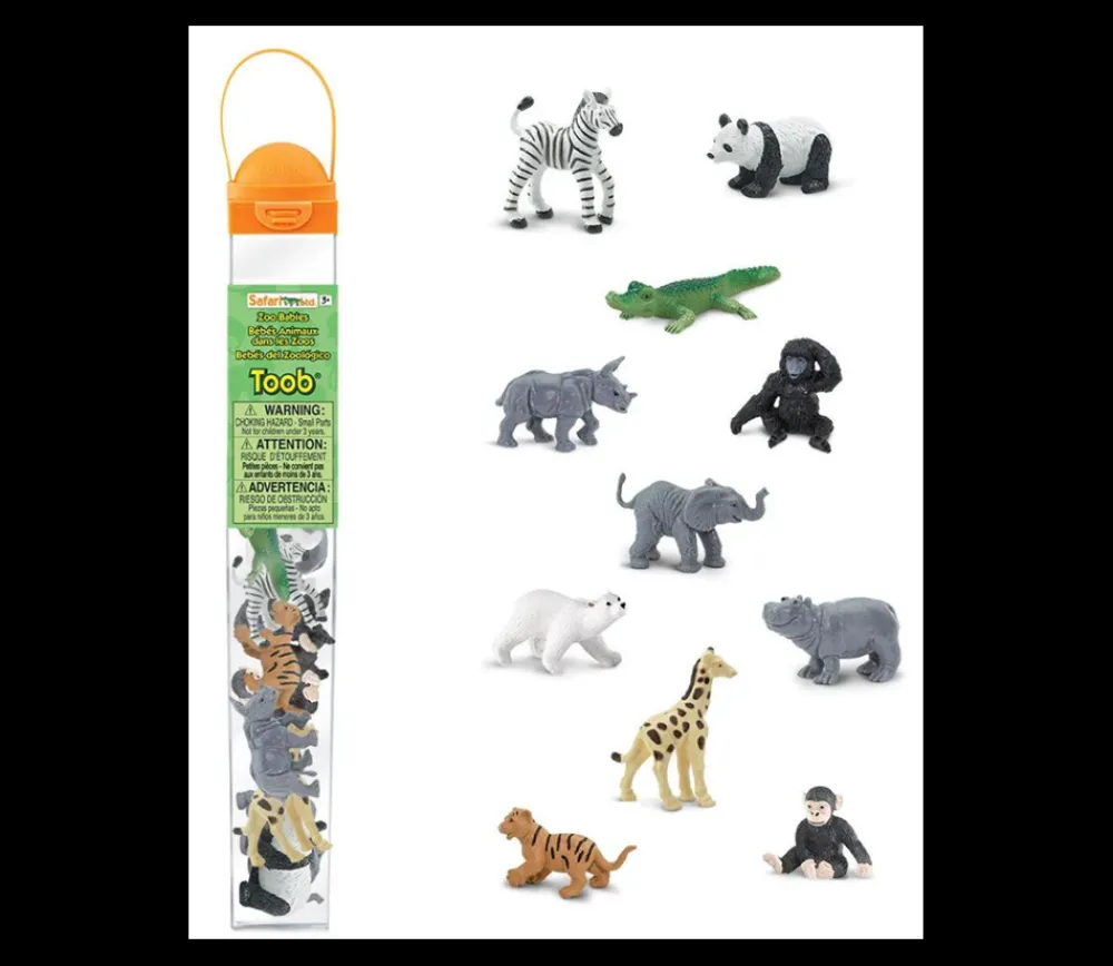 Tout Pour le Jeu 11 Animaux Sauvages ZOO dans un tube de rangement