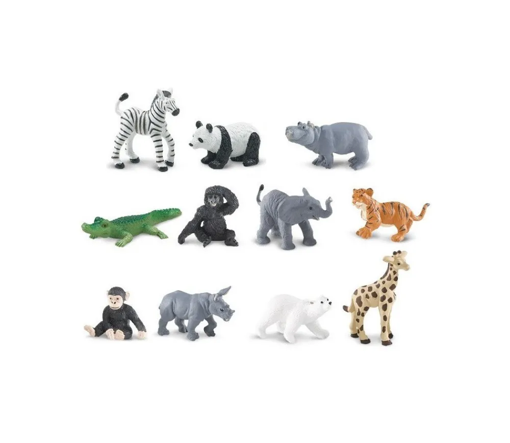 Tout Pour le Jeu 11 Animaux Sauvages ZOO dans un tube de rangement