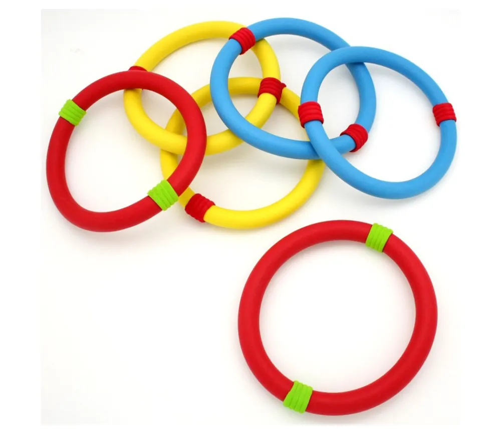 Tout Pour le Jeu 6 Anneaux souples de 15 cm pour jeux de lancer
