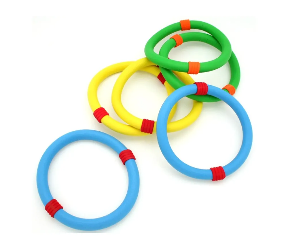 Tout Pour le Jeu 6 Anneaux souples de 15 cm pour jeux de lancer