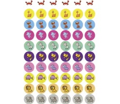 Tout Pour le Jeu 240 autocollants stickers animaux ronds 2.5 cm