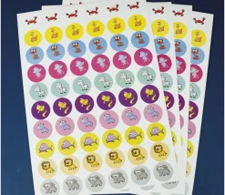 Tout Pour le Jeu 240 autocollants stickers animaux ronds 2.5 cm