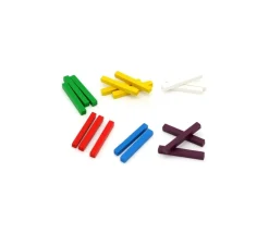 Tout Pour le Jeu 60 Baguettes en bois multicolores 5x5x39 mm