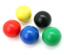 Tout Pour le Jeu 5 balles 30 mm bois cochonnet 5 couleurs pour jeux ou pétanque