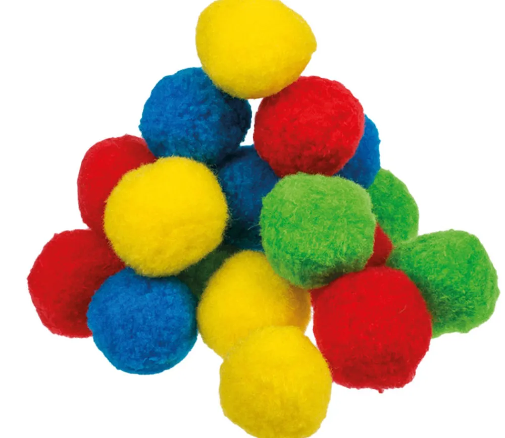 Enfant Tout Pour le Jeu 24 balles pompons geants 4.5 cm - éponges jeu / déco / bombes à eau
