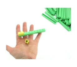 Tout Pour le Jeu 50 barres dizaines vertes 10 x 1 x 1 cm encastrables
