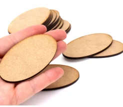 Tout Pour le Jeu 15 Bases ovales 7.5 x 4.2 cm bois MDF brut pour jeux