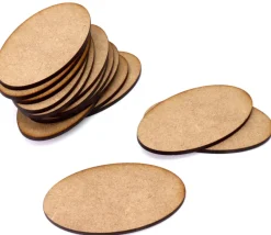 Tout Pour le Jeu 15 Bases ovales 7.5 x 4.2 cm bois MDF brut pour jeux