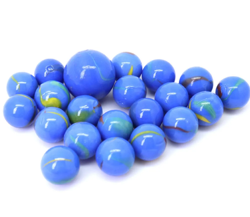 Tout Pour le Jeu 20 Billes néon bleu 16 mm + 1 calot 25 mm -