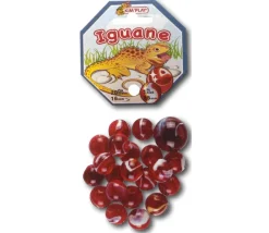 Tout Pour le Jeu 20 Billes opaque rouge IGUANE + 1 boulet