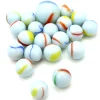 Tout Pour le Jeu 20 Billes opaques blanches avec liseret - Américaine 16 mm + 1 calot