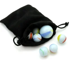 Tout Pour le Jeu 20 Billes opaques blanches avec liseret - Américaine 16 mm + 1 calot