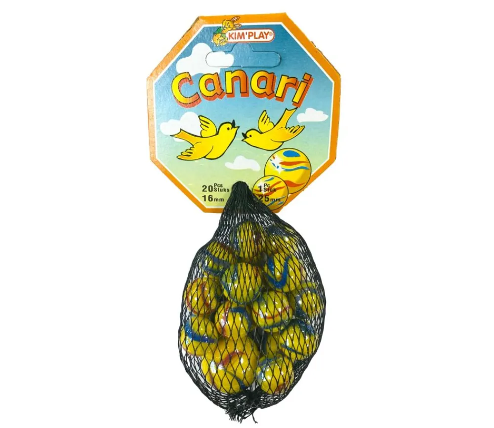 Tout Pour le Jeu 20 Billes opaques jaunes canaris + 1 boulet