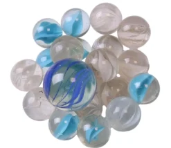 Tout Pour le Jeu 20 Billes ours blanc 16 mm + 1 calot 25 mm -