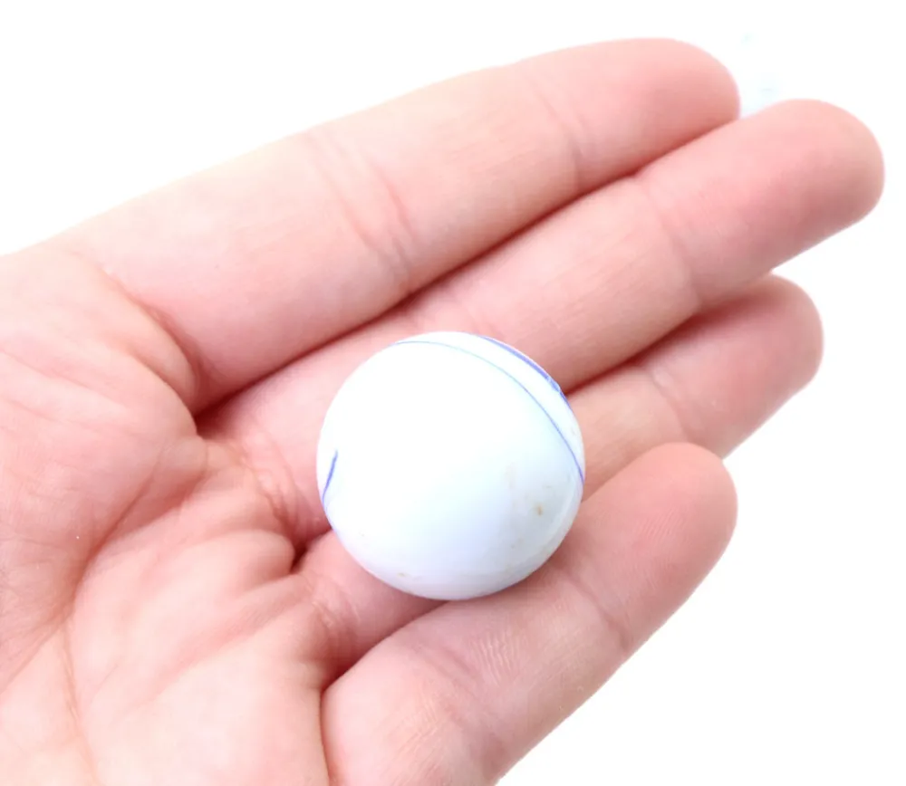 Tout Pour le Jeu 20 Billes ozone bleues et blanches 16 mm + 1 calot 25 mm