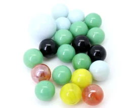 Tout Pour le Jeu 20 Billes série Perle 16 mm + 1 calot 25 mm - couleurs assorties