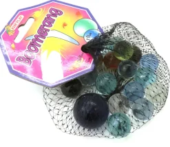 Tout Pour le Jeu 20 Billes translucides colorées - Boomerang 16 mm + 1 calot