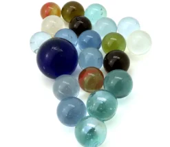 Tout Pour le Jeu 20 Billes translucides colorées - Boomerang 16 mm + 1 calot