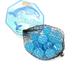 Tout Pour le Jeu 20 Billes verre dauphin bleu pour jeu 16 mm + 1 calot