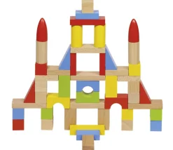 Enfant Tout Pour le Jeu 50 blocs de construction en bois coloré en sac