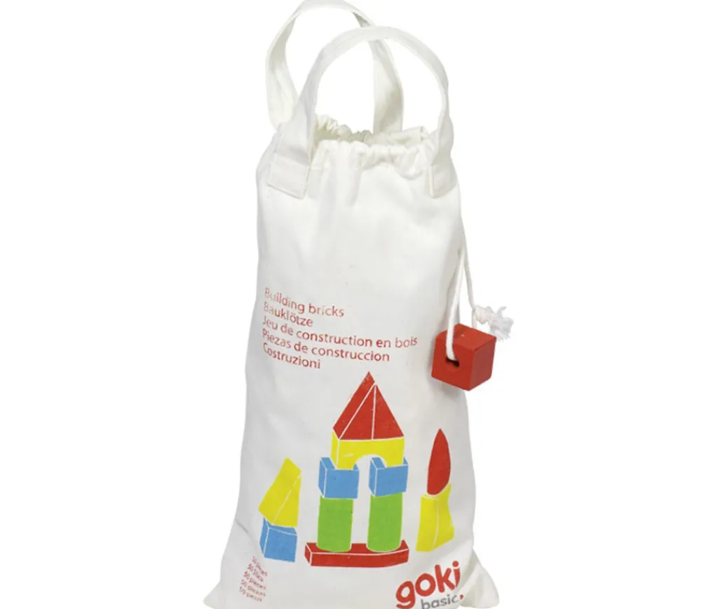 Enfant Tout Pour le Jeu 50 blocs de construction en bois coloré en sac