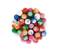 Tout Pour le Jeu 90 boules loto 22 mm de diamètre numérotées en plastique coloré