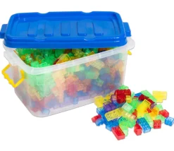 Tout Pour le Jeu 1000 briques de construction multicolores translucides