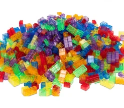 Tout Pour le Jeu 1000 briques de construction multicolores translucides