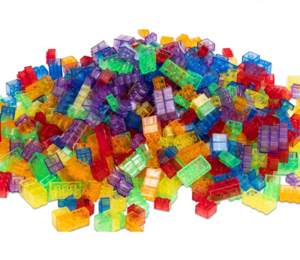 Tout Pour le Jeu 1000 briques de construction multicolores translucides