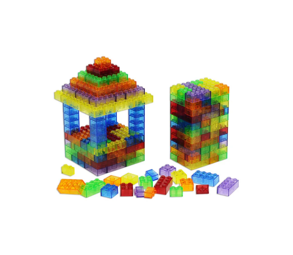 Tout Pour le Jeu 1000 briques de construction multicolores translucides