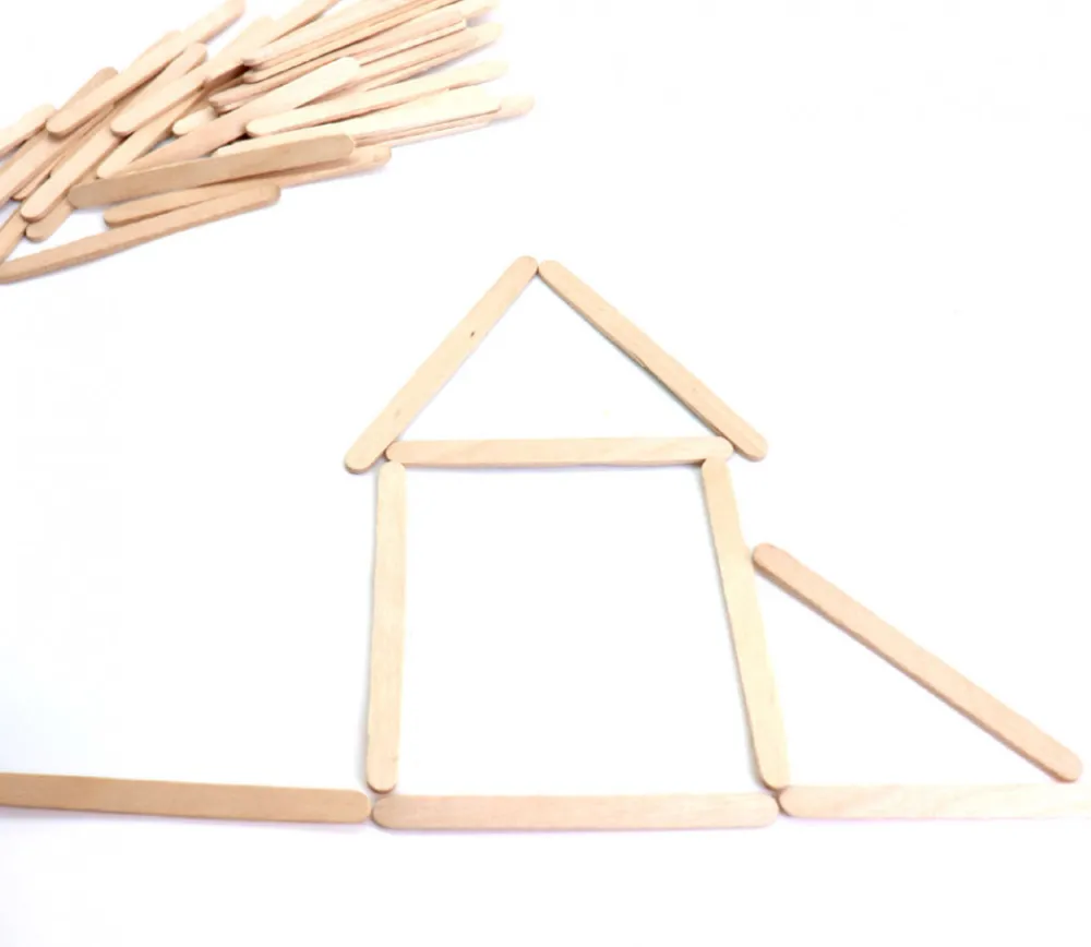 Tout Pour le Jeu 300 Bâtonnets bois naturel 7.5 cm esquimaux bricolage et jeux
