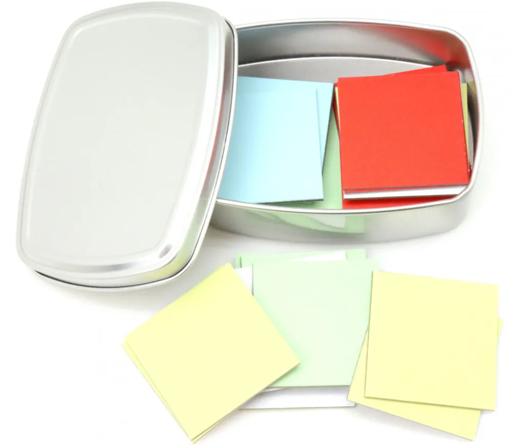Tout Pour le Jeu 24 carrés 4 x 4 cm carton rigide rouge/blanc vierge tuiles à personnaliser