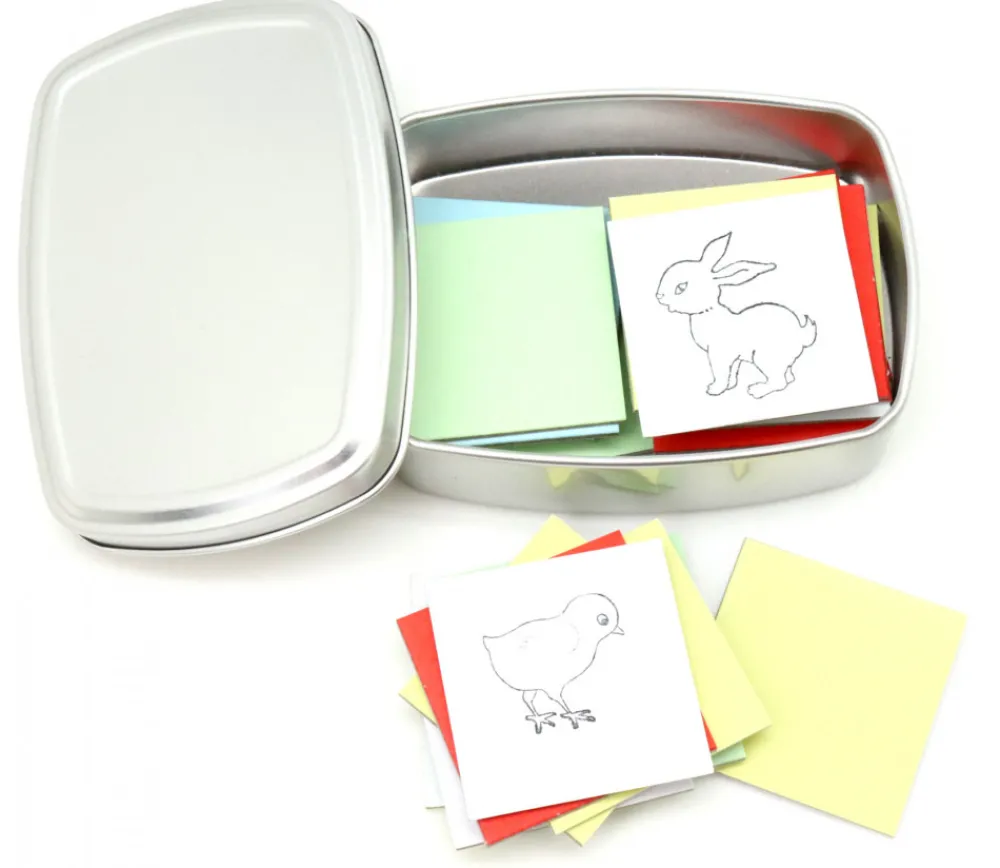 Tout Pour le Jeu 24 carrés 4 x 4 cm carton rigide rouge/blanc vierge tuiles à personnaliser