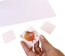 Tout Pour le Jeu 24 carrés autocollants blancs 50 mm étiquettes