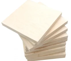 Tout Pour le Jeu 10 carrés bois naturel 10 x 10 cm avec 10 modèles - balsa