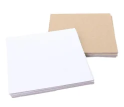 Tout Pour le Jeu 10 cartons blancs rigides carrés 10 x 10 cm neutre - mini plateaux