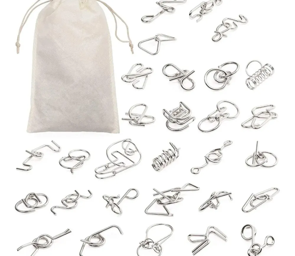 Tout Pour le Jeu 30 Casses-Têtes en métal 4 à 9 cm