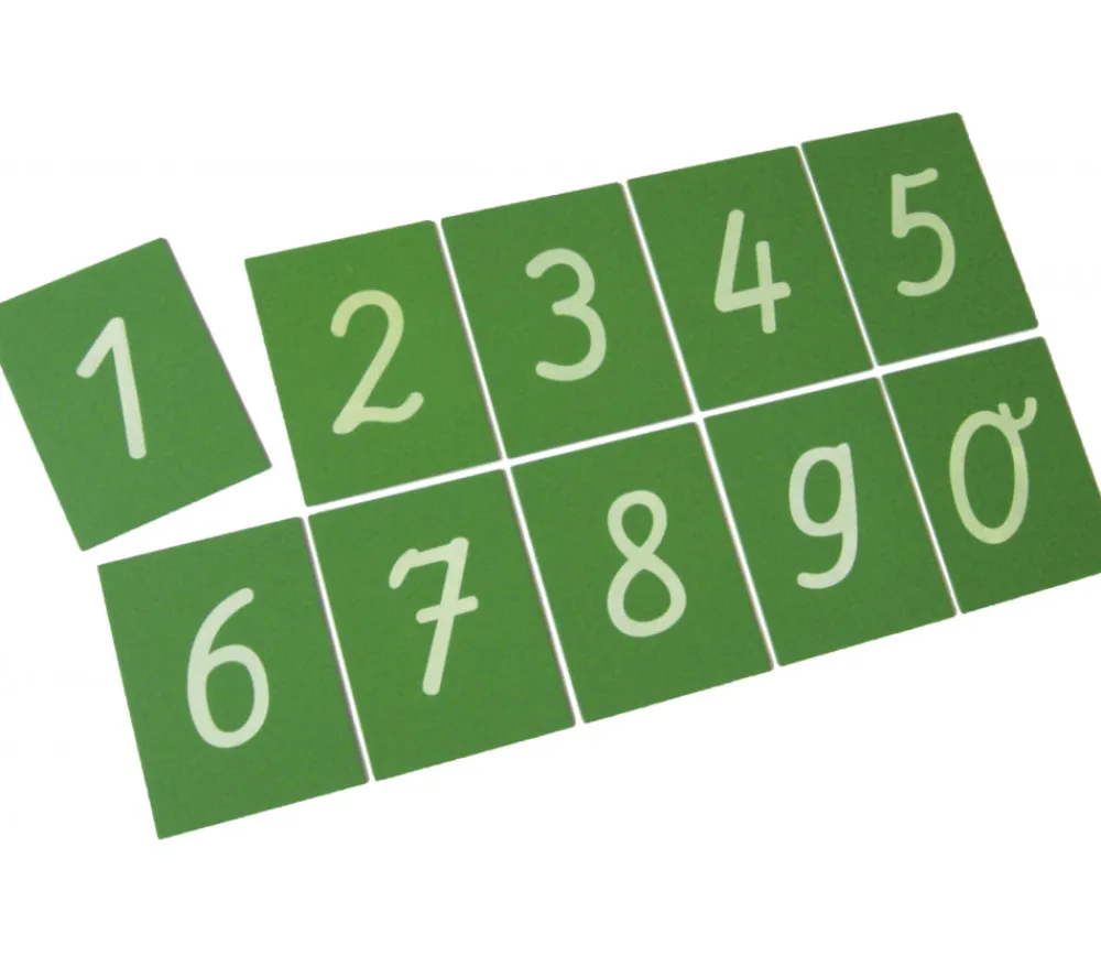Tout Pour le Jeu 10 chiffres rugueux en relief de 0 à 9 - Cartes bois