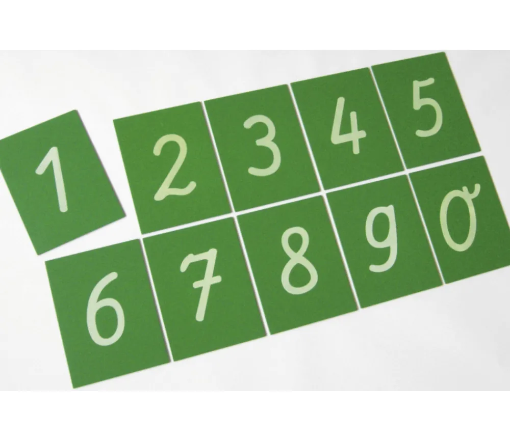 Tout Pour le Jeu 10 chiffres rugueux en relief de 0 à 9 - Cartes bois