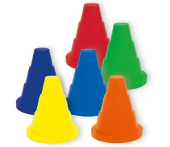 Tout Pour le Jeu 6 Cônes d'activité en mousse 16 cm - Pions de jeu géants