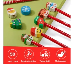 Tout Pour le Jeu 50 crayons de papier Noël avec gomme