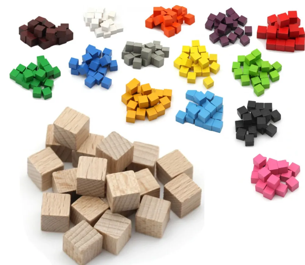 Tout Pour le Jeu 20 Cubes en bois 1 cm. 10 x 10 x 10 mm lot 20